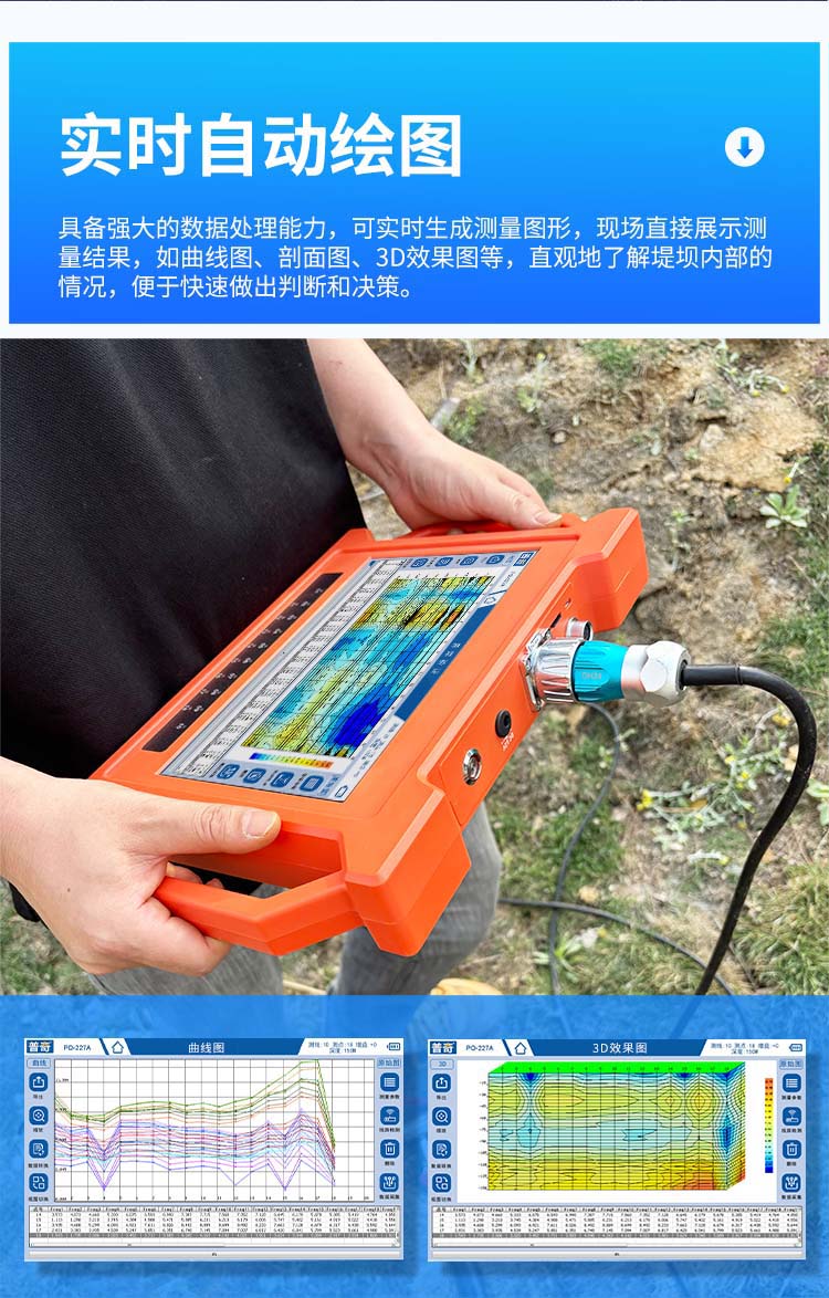 普奇PQ-227A堤防滲漏檢測儀便攜易用