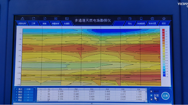 多通道物探儀處理剖面圖