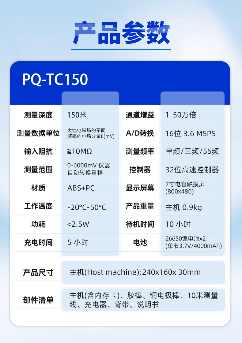 普奇PQ-TC150系列自動成圖找水儀