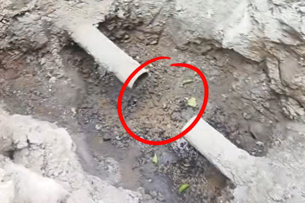 漏水點(diǎn)開挖驗(yàn)證